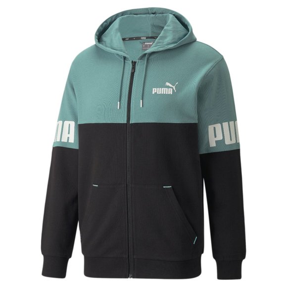 🎁 PUMA Men's Hoodie Power Colorblock Full-Zip